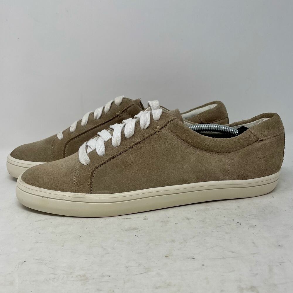 Frye Kerry Ash Tan Suede Low Sneakers Womens Size 9.5